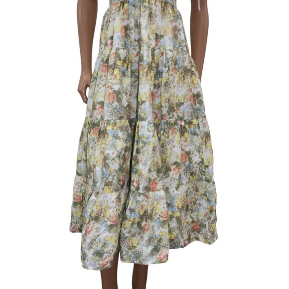 DANIELLE BERNSTEIN Multicolor Floral Midi Dress - Picture 6 of 9